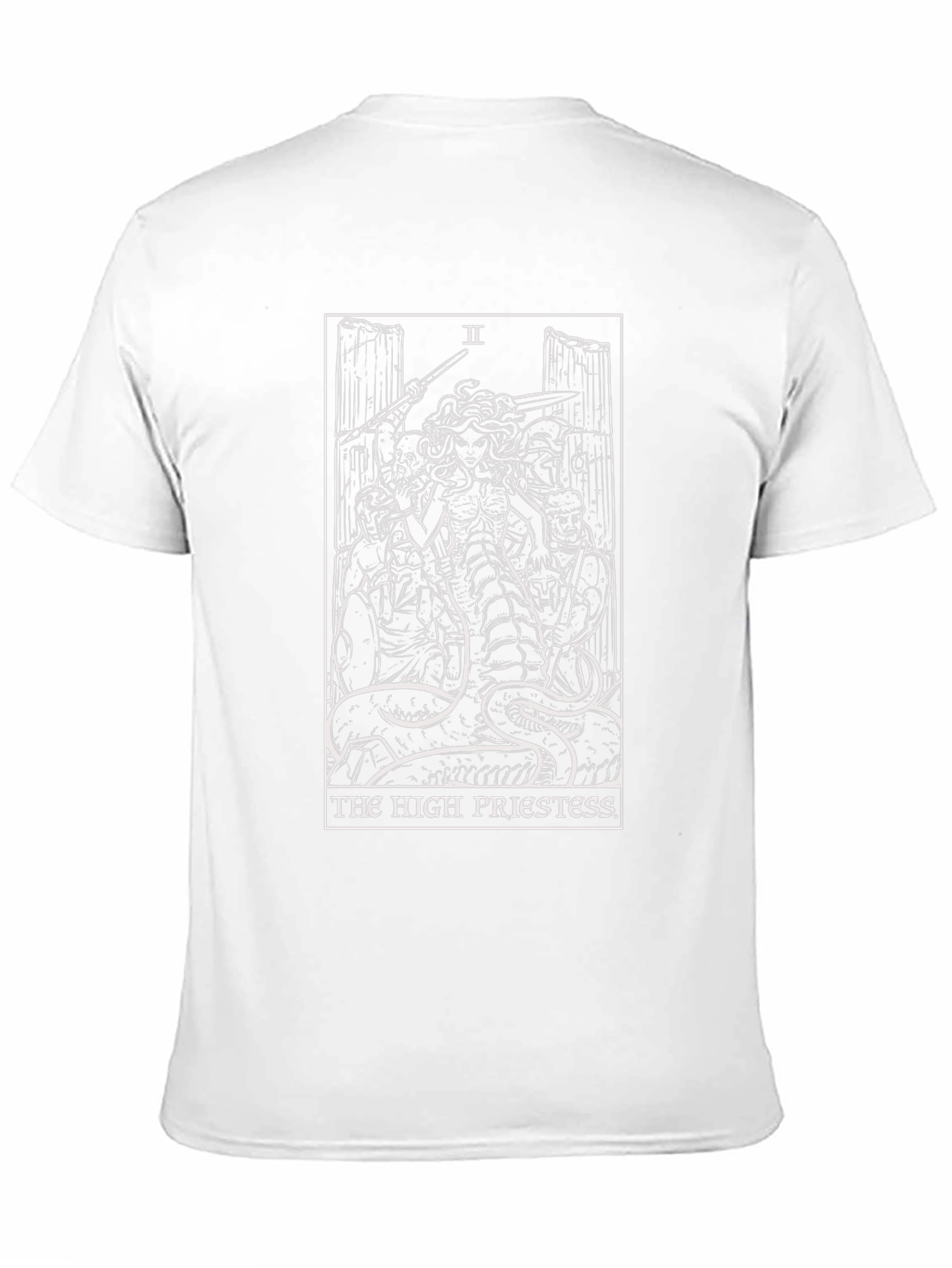 Medusa High Priestess Tarot Card Black T-Shirt