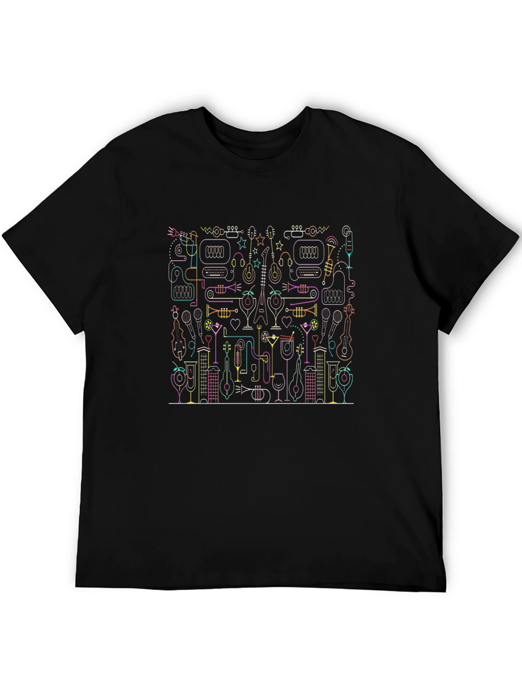 Music Lovers Graphic Print T-Shirt