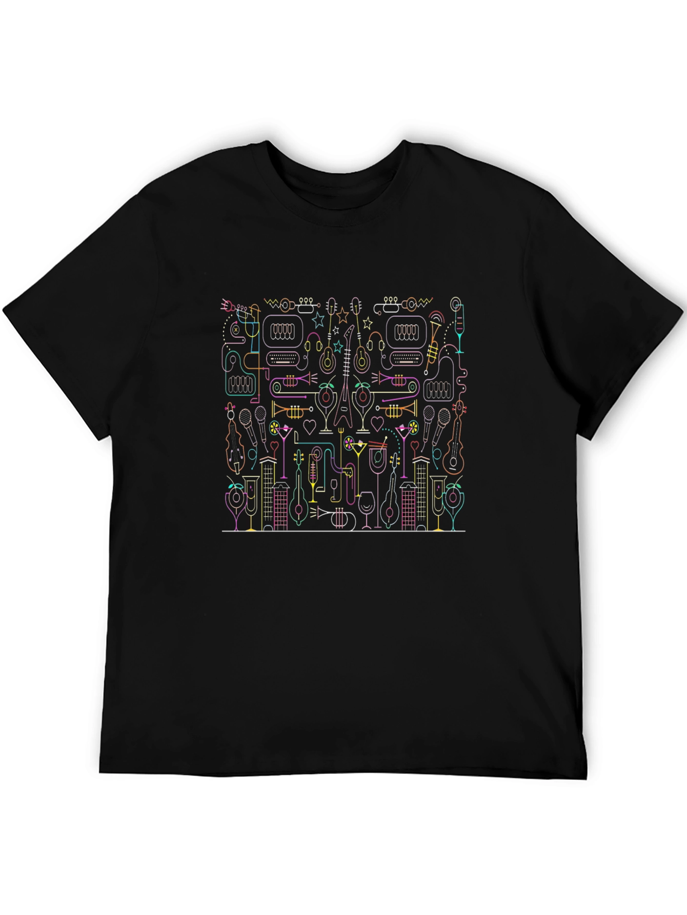 Music Lovers Graphic Print T-Shirt
