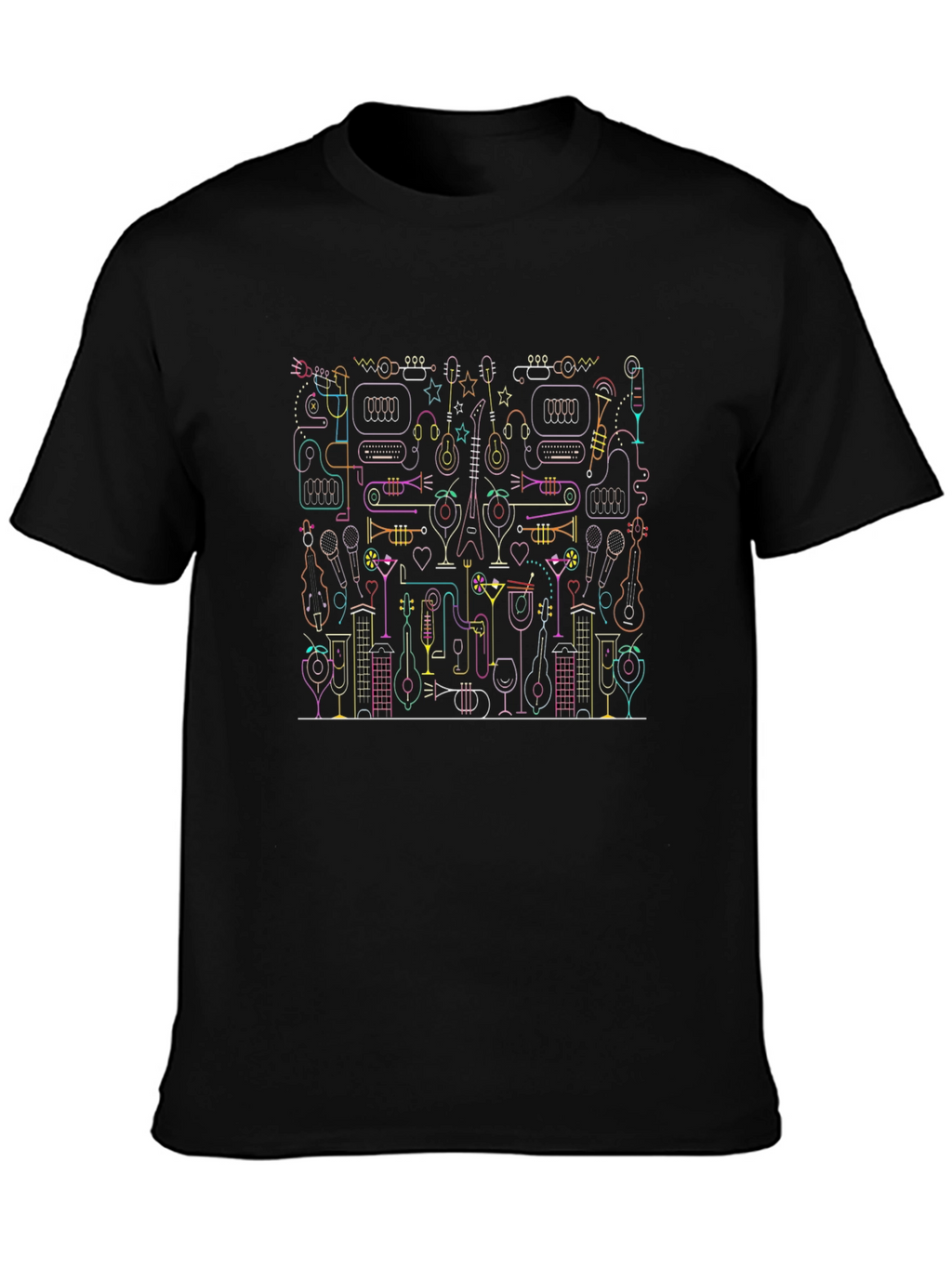 Music Lovers Graphic Print T-Shirt