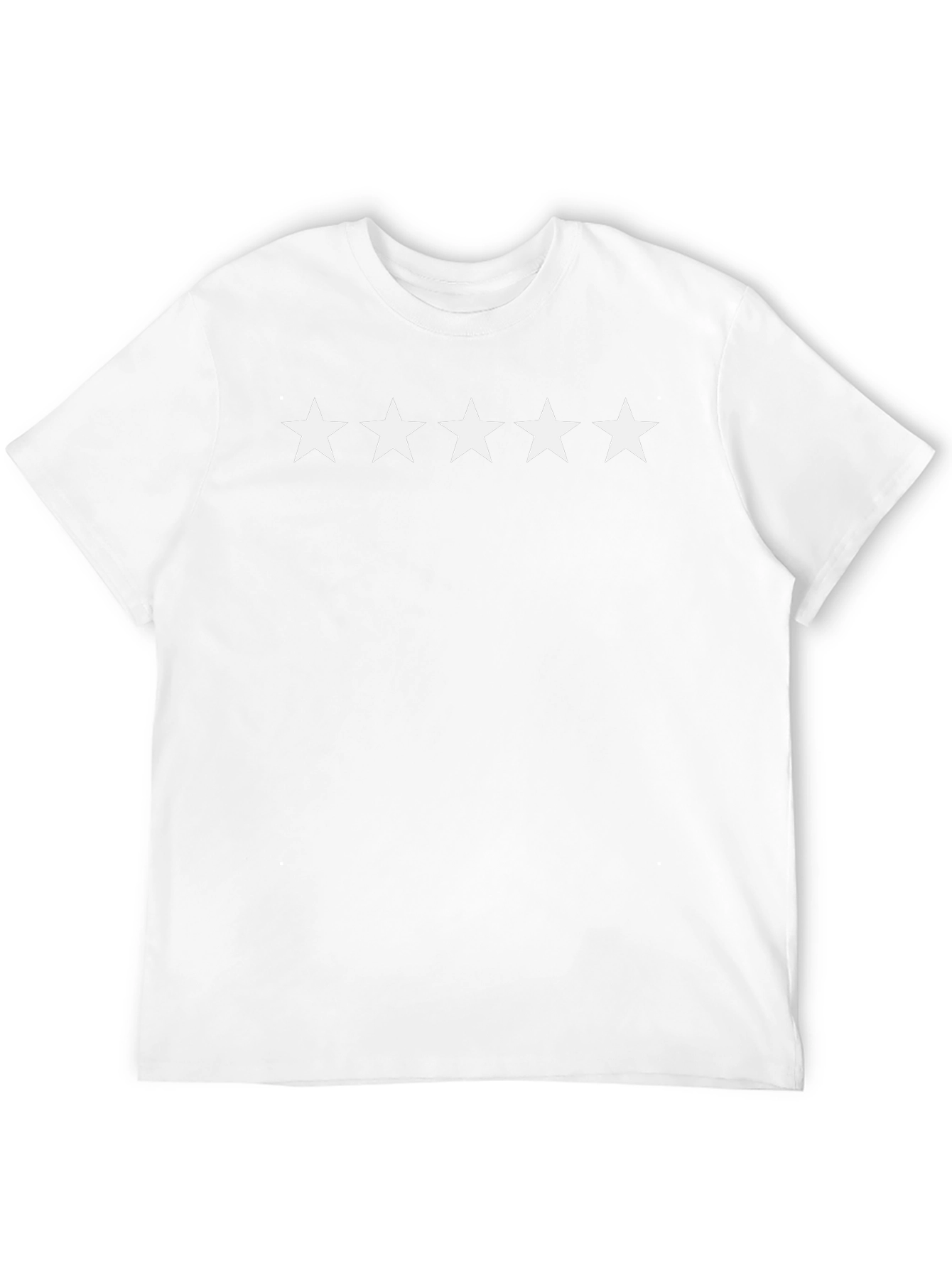 Five Star Rating Black Graphic T-Shirt