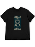 Game Over Pixel Art Black T-Shirt
