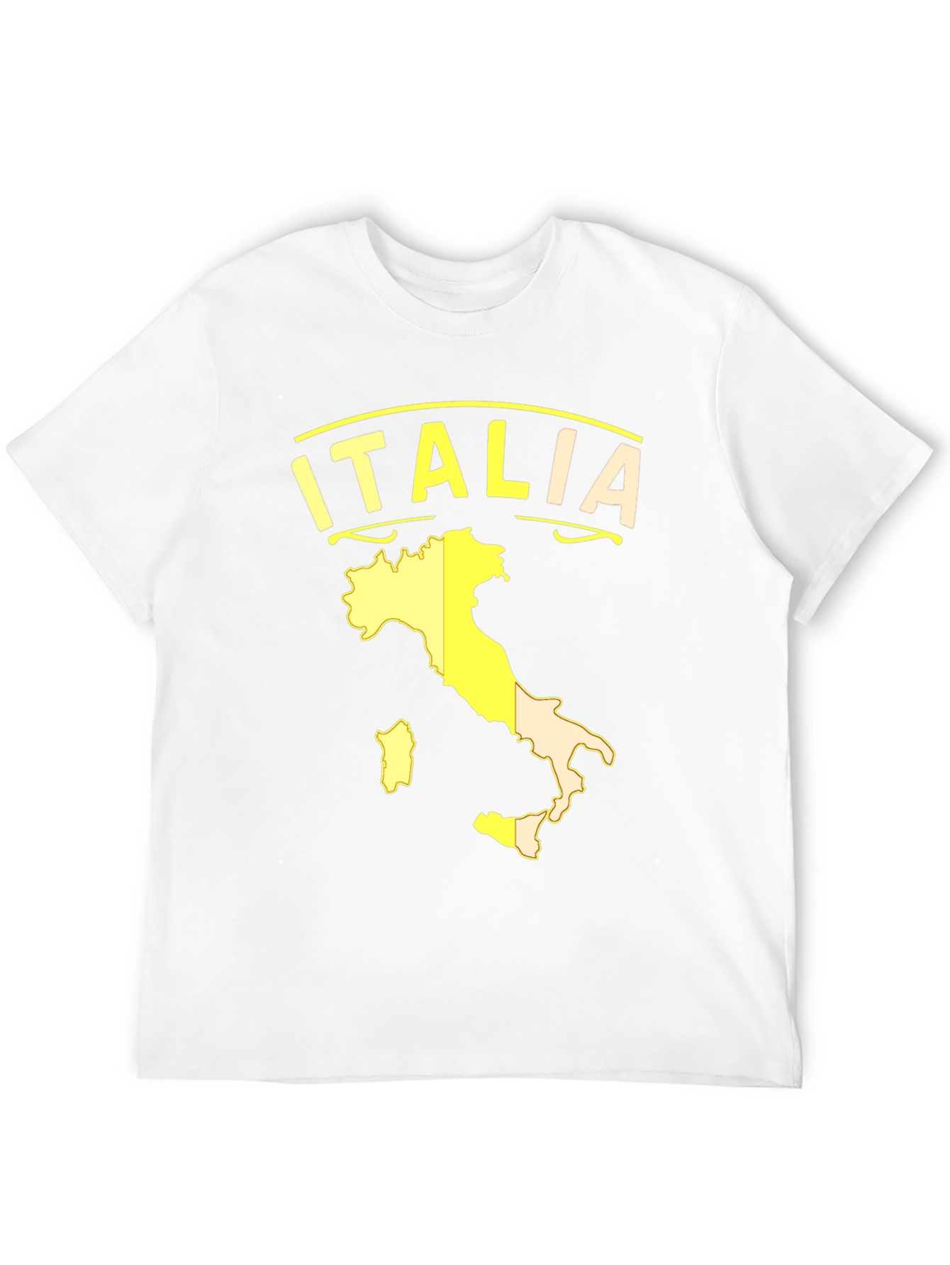 Italia Map Graphic Tee - Black Cotton T-Shirt