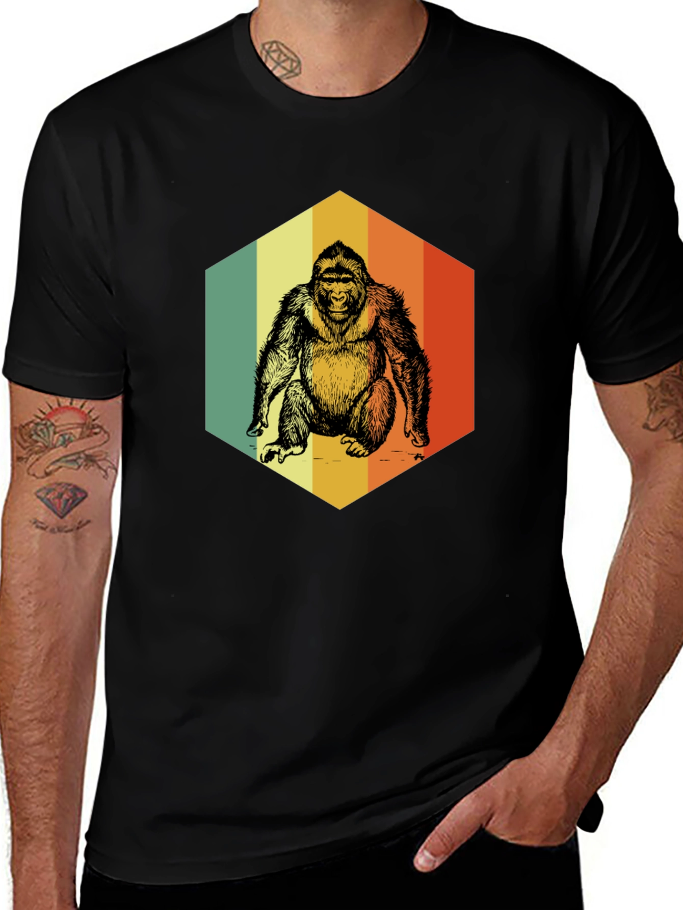 Retro Gorilla Graphic T-Shirt - Vintage Style