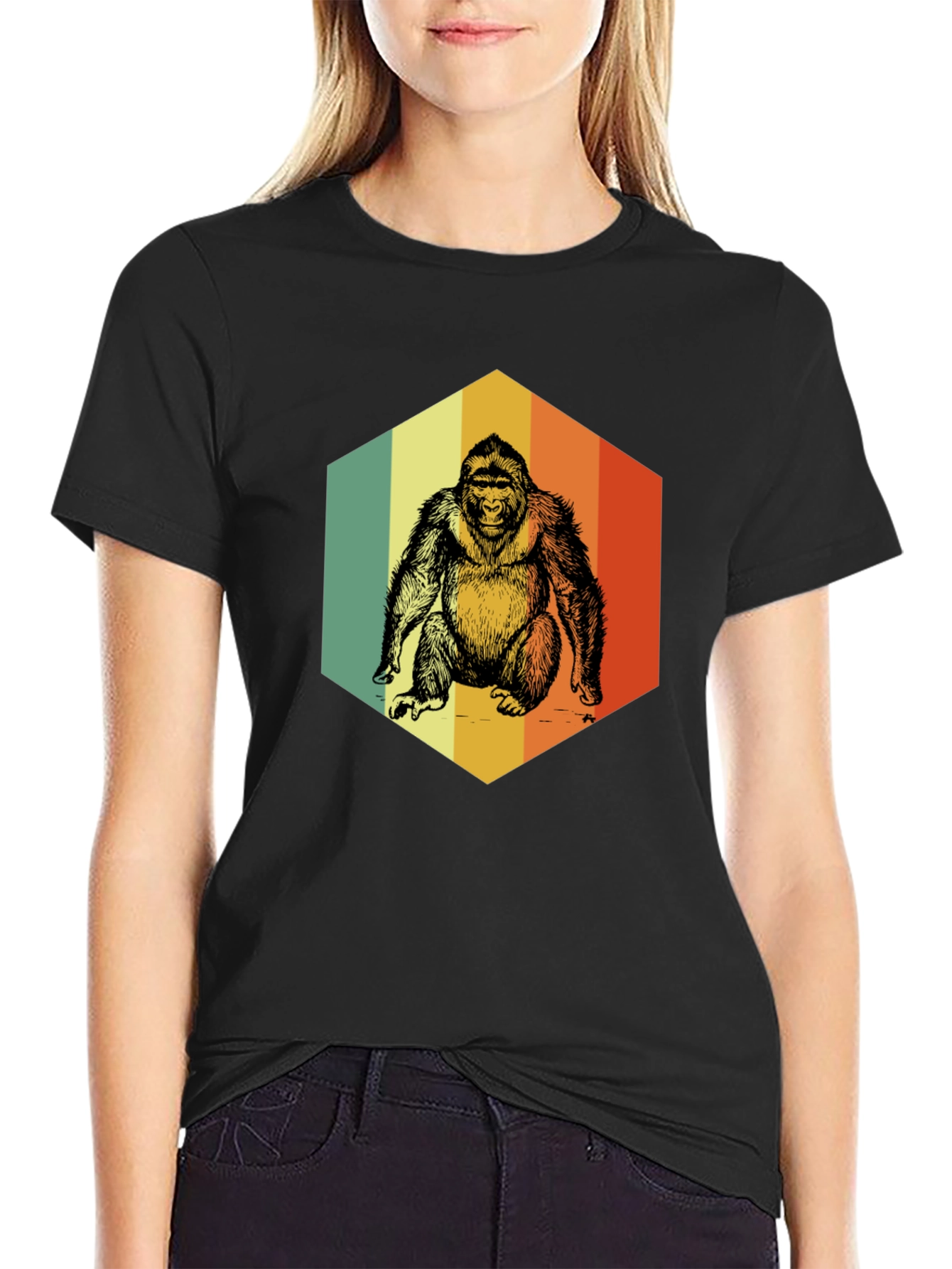 Retro Gorilla Graphic T-Shirt - Vintage Style