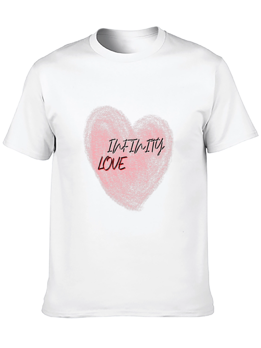 Infinity Love Heart Graphic Tee - Black