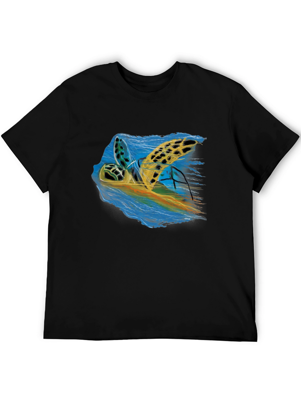 Sea Turtle Graphic Tee - Black
