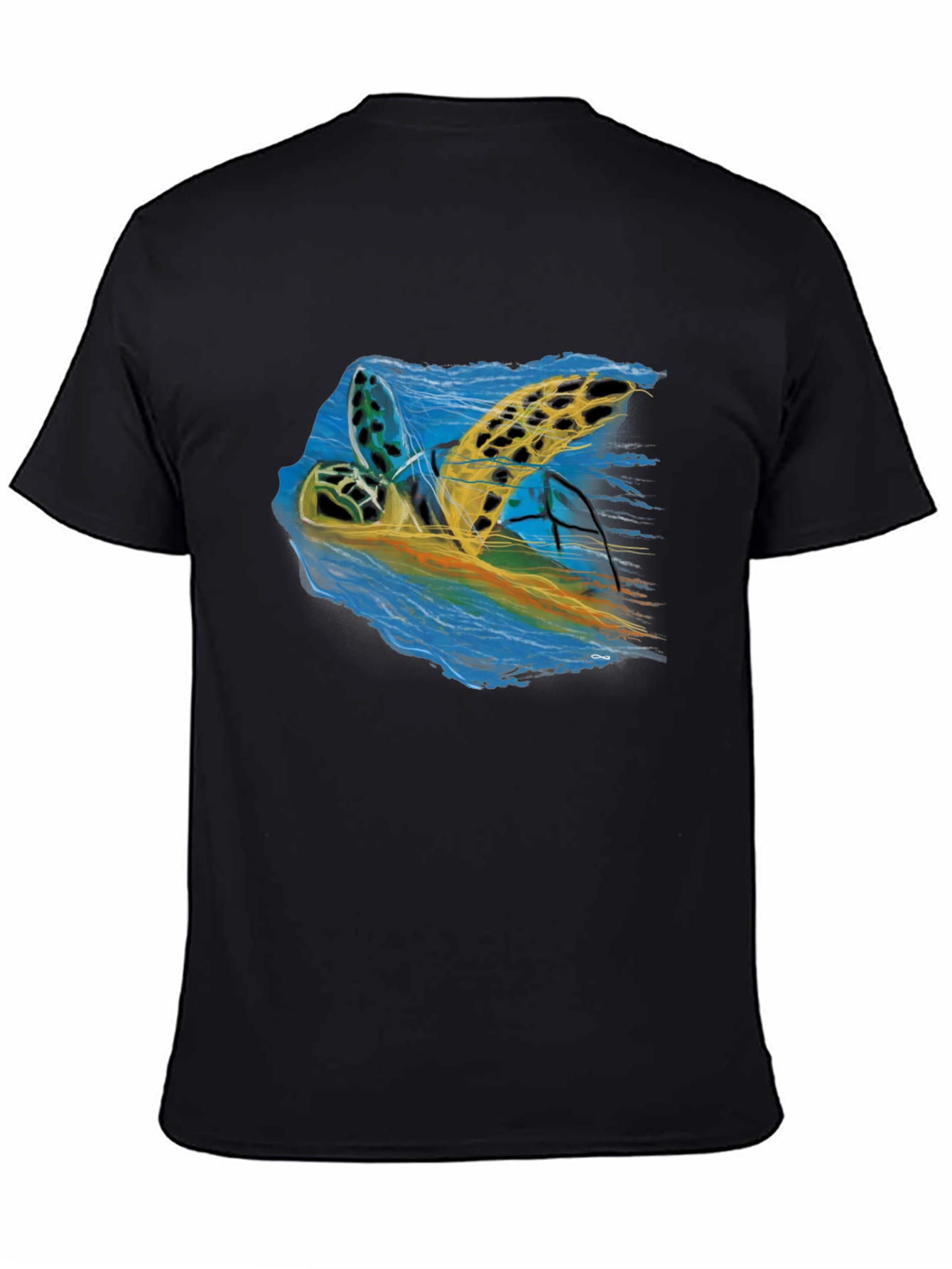 Sea Turtle Graphic Tee - Black