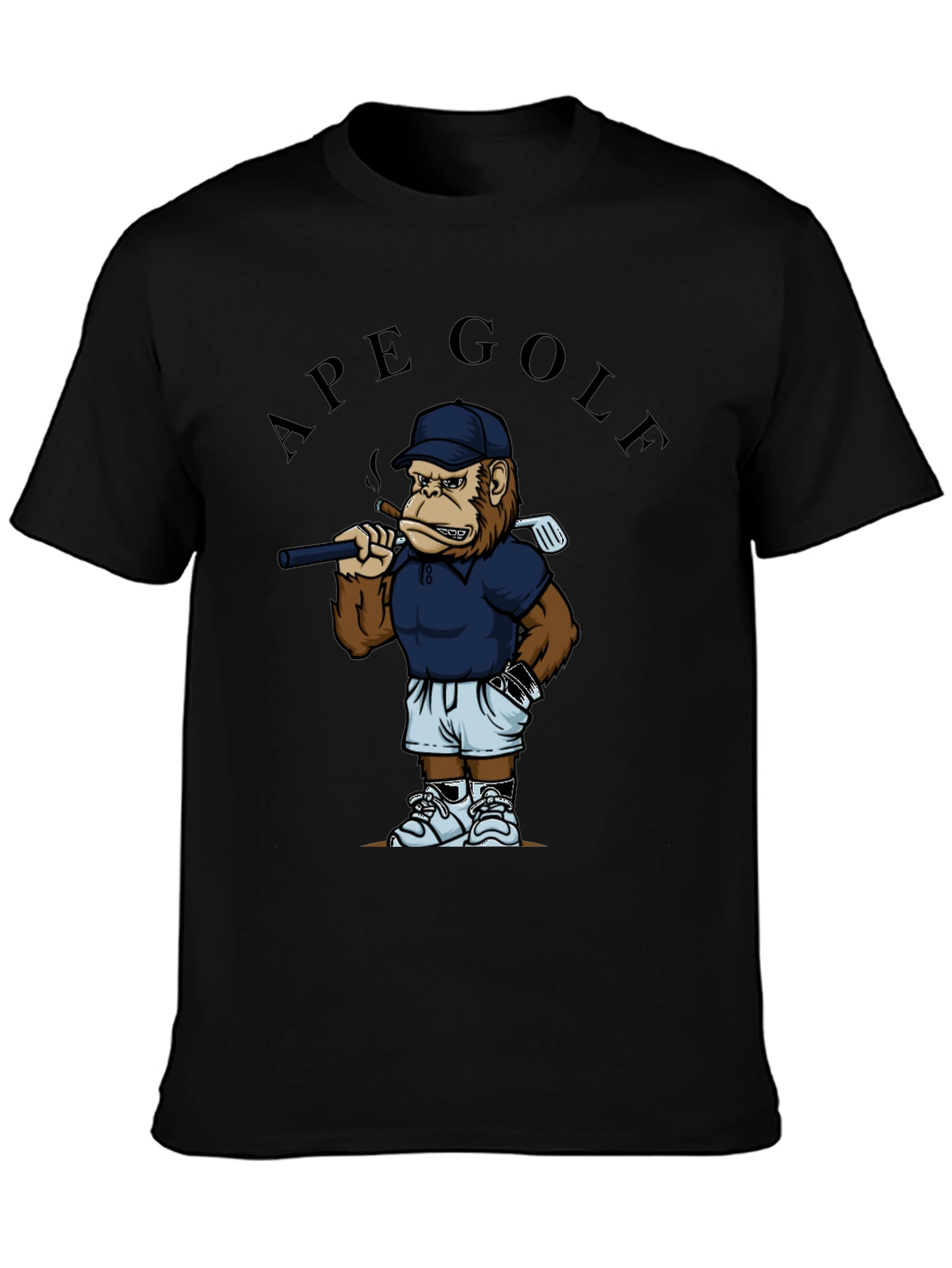Ape Golf T-Shirt - Funny Golfing Ape Design