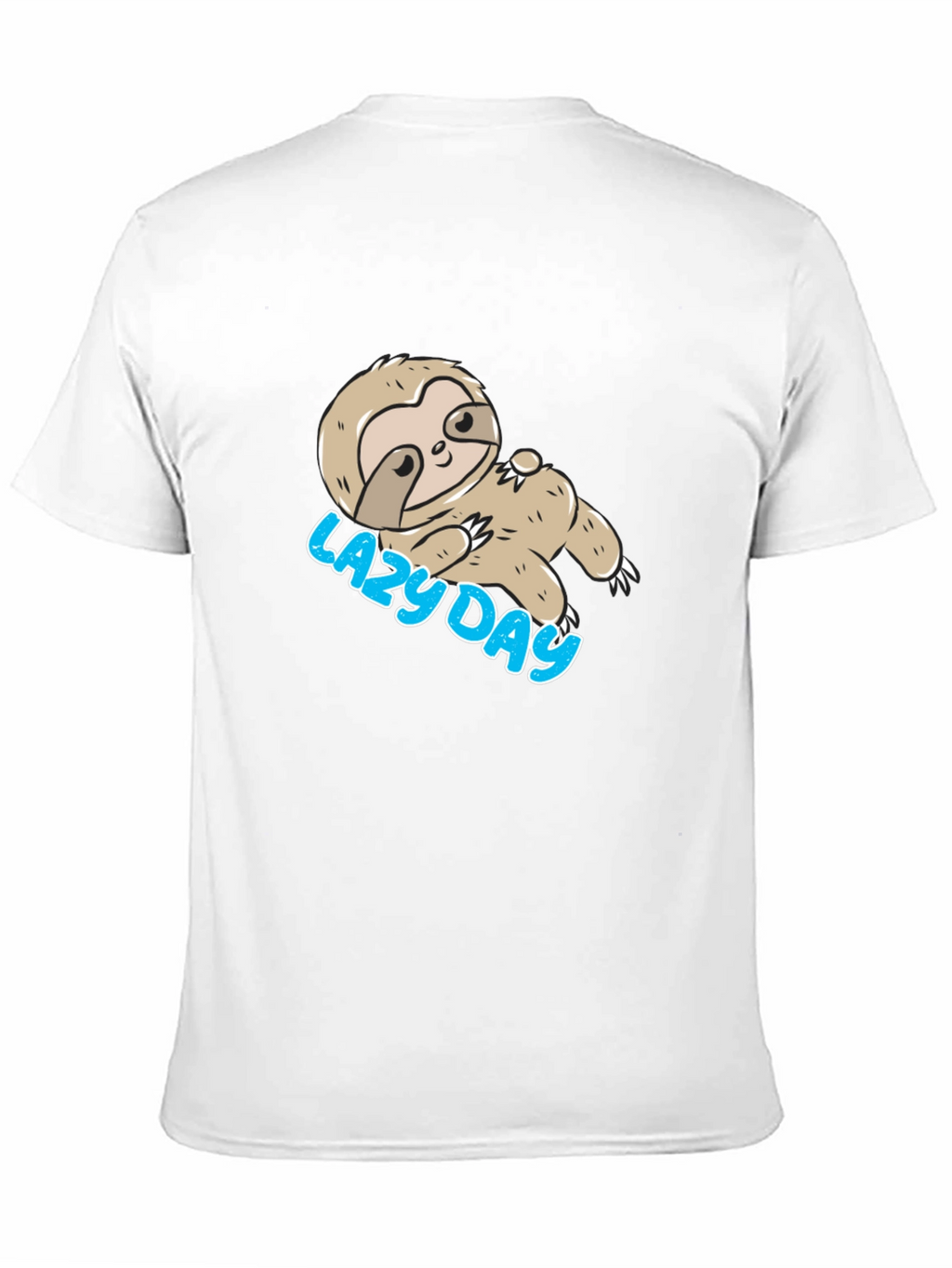 Lazy Day Sloth T-Shirt - Black Relaxed Fit Tee