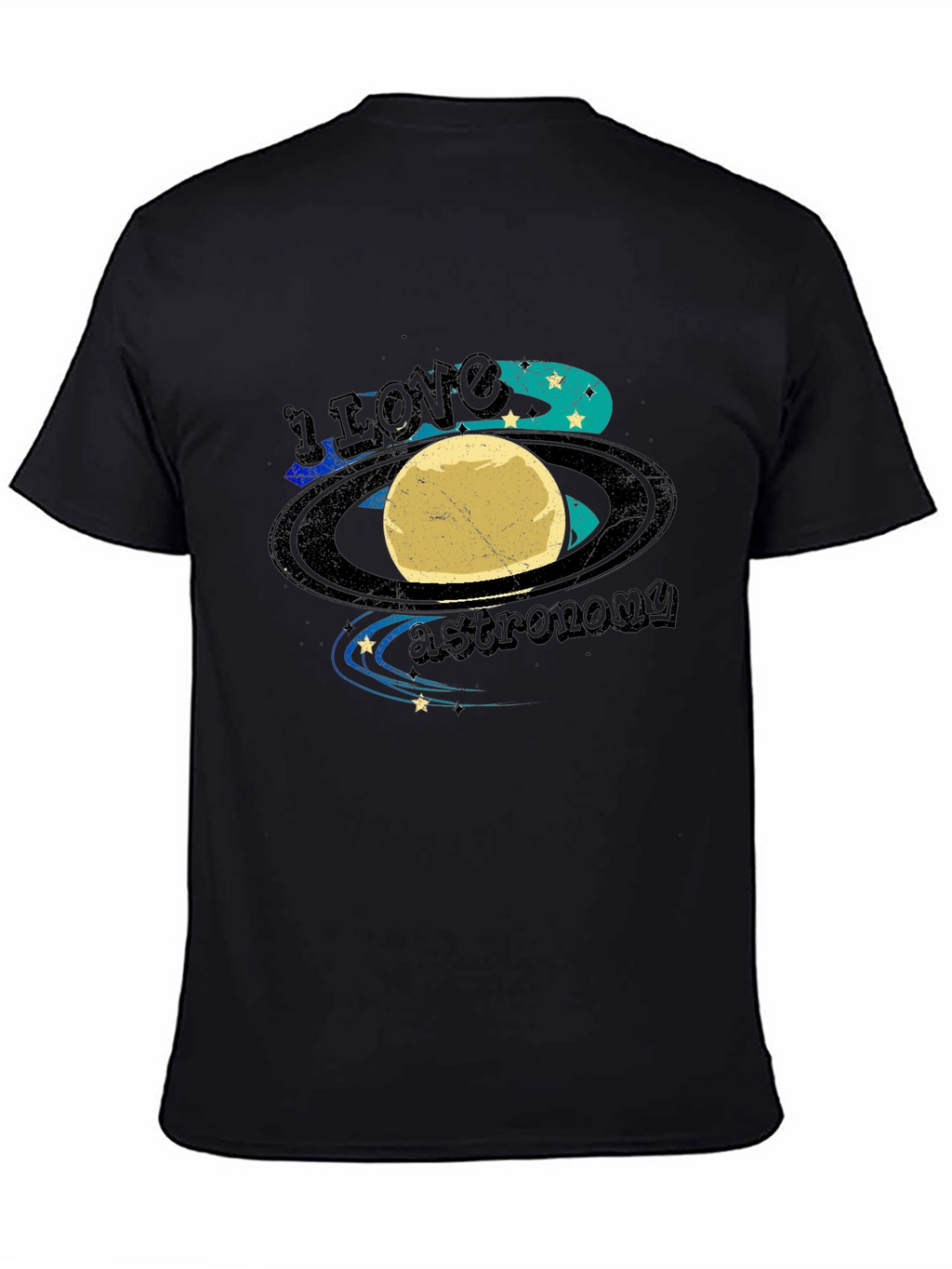 I Love Astronomy Black T-Shirt