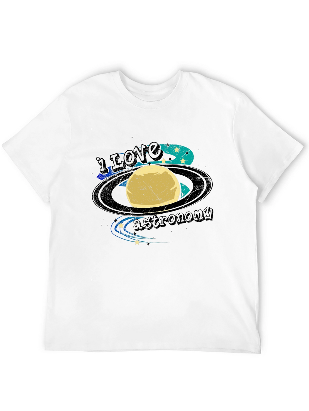 I Love Astronomy Black T-Shirt