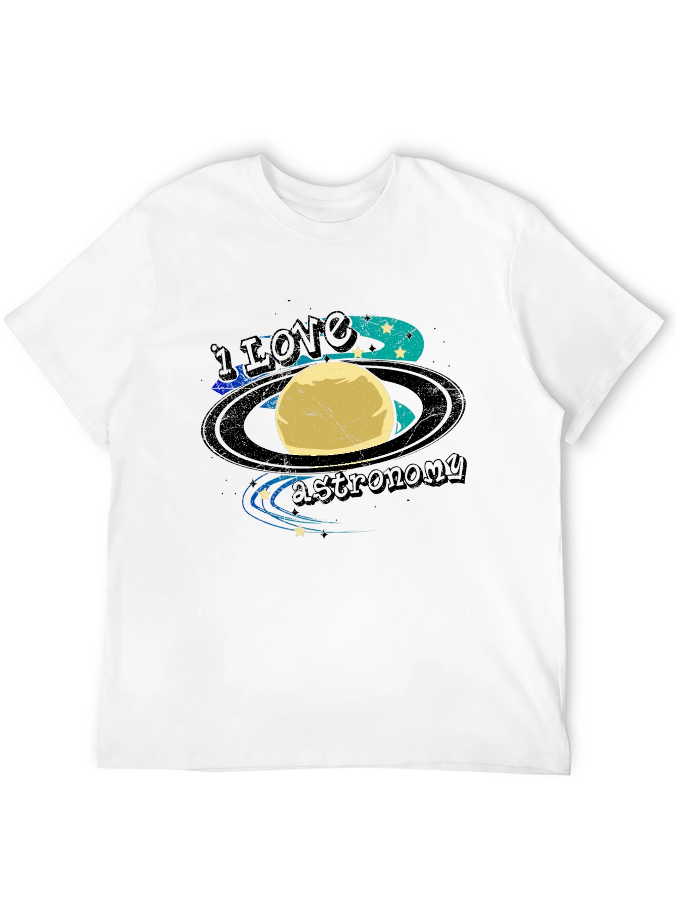I Love Astronomy Black T-Shirt