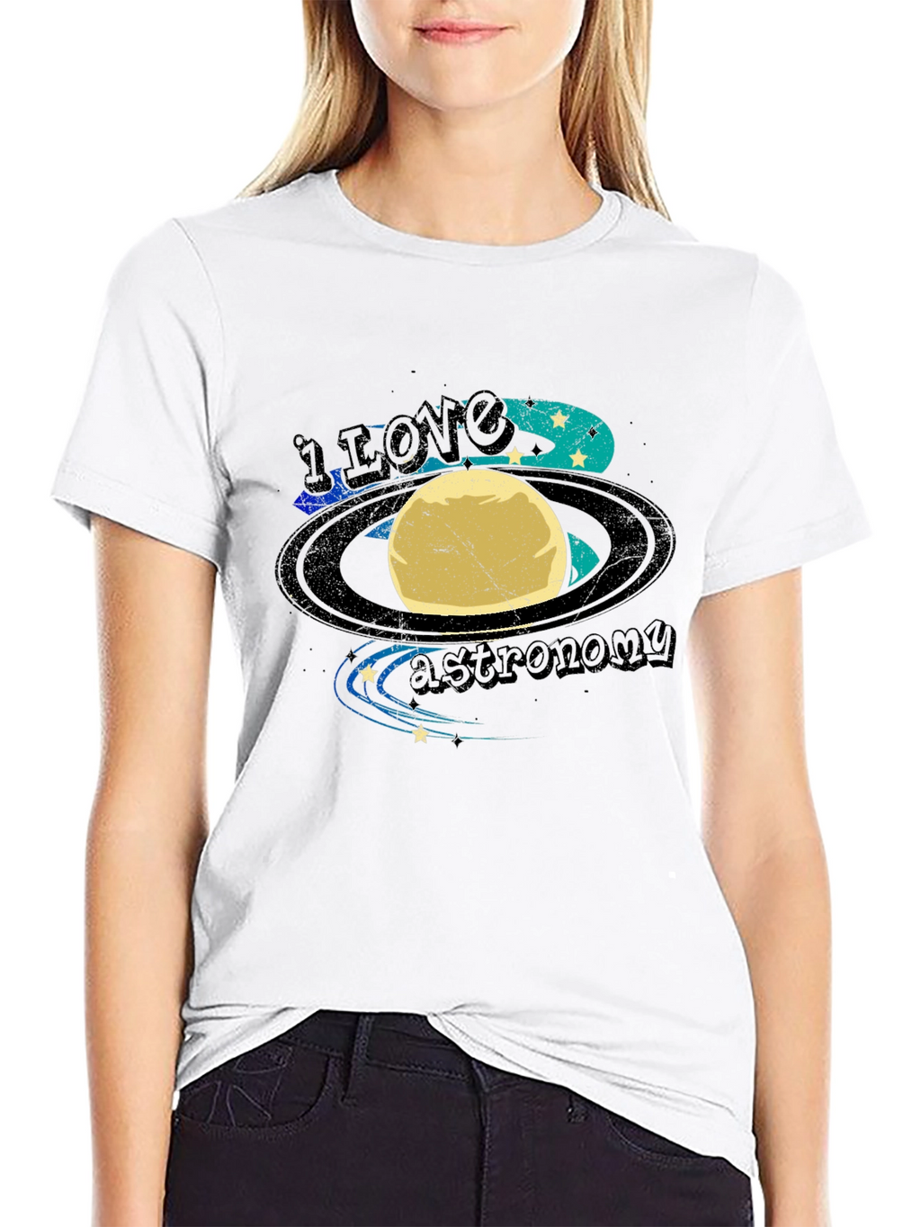 I Love Astronomy Black T-Shirt