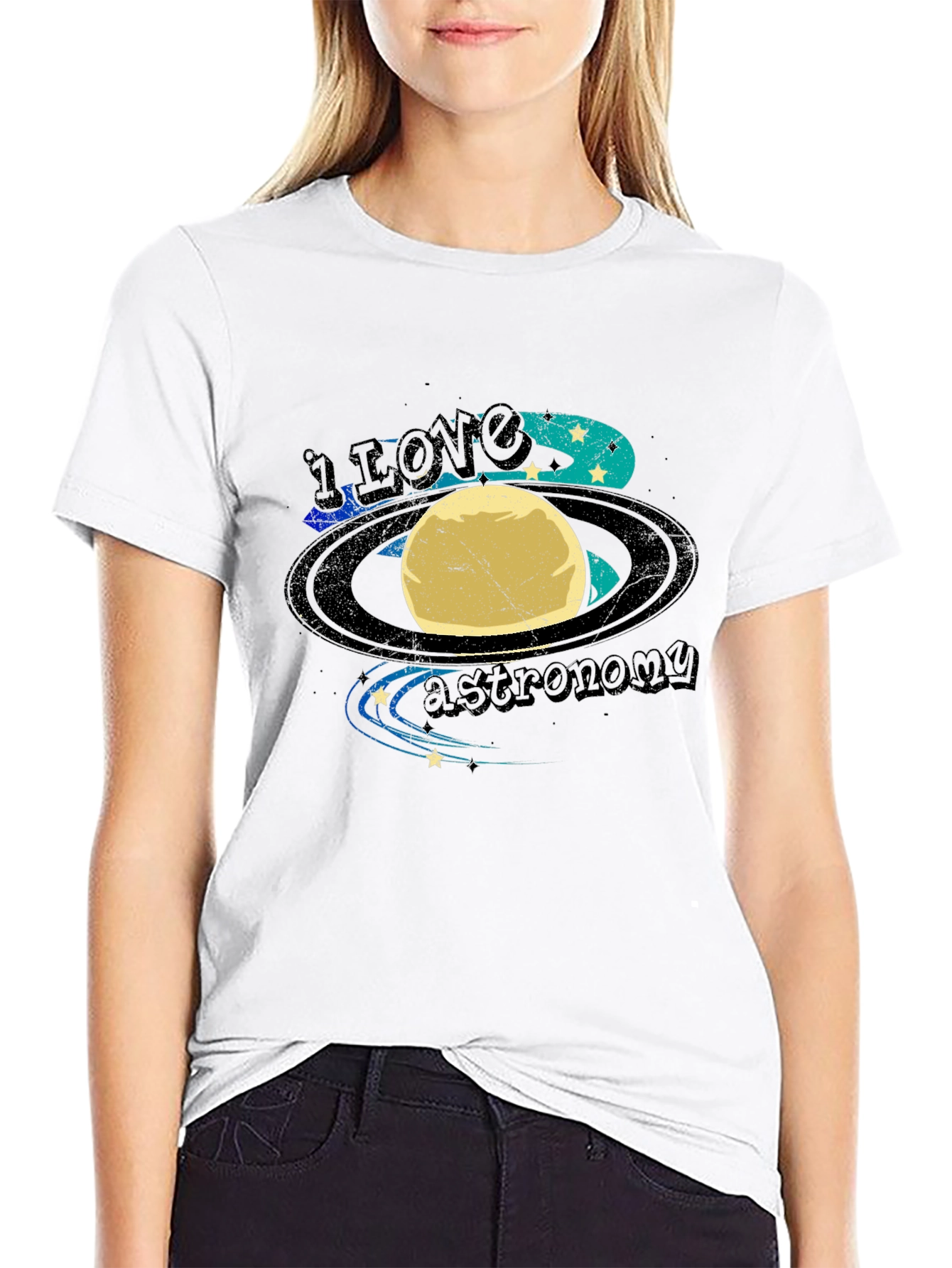 I Love Astronomy Black T-Shirt