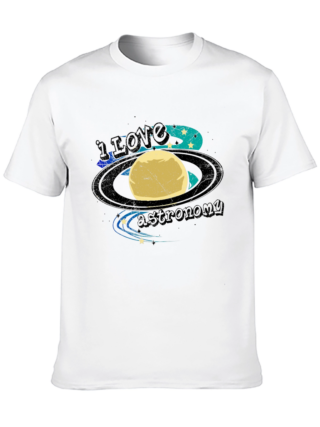 I Love Astronomy Black T-Shirt