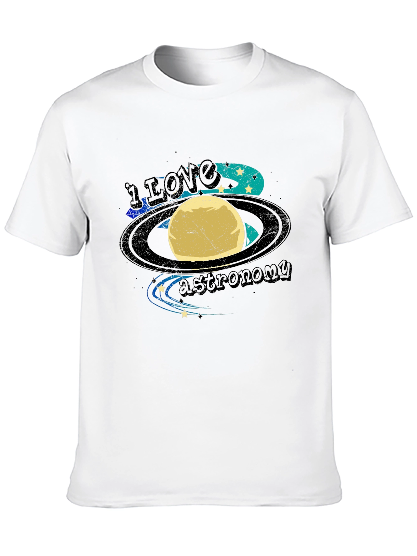 I Love Astronomy Black T-Shirt