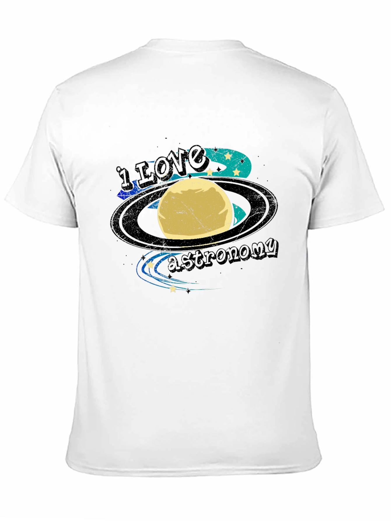 I Love Astronomy Black T-Shirt