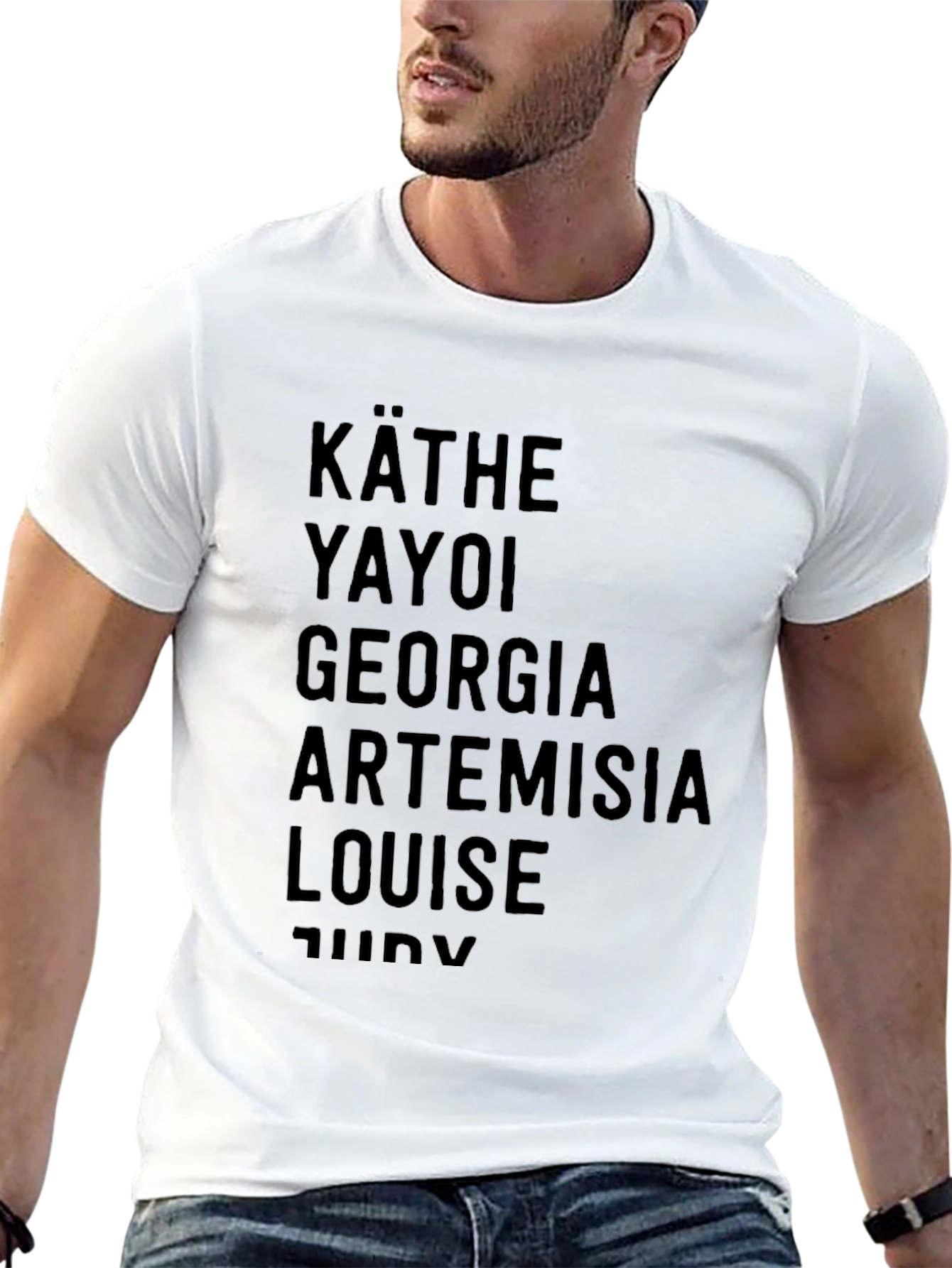 Women Artist Names T-Shirt Black