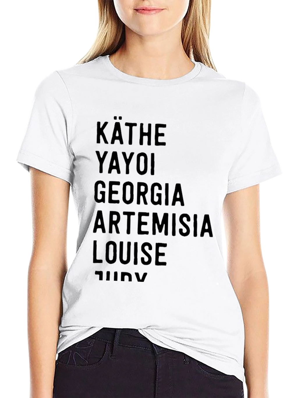 Women Artist Names T-Shirt Black