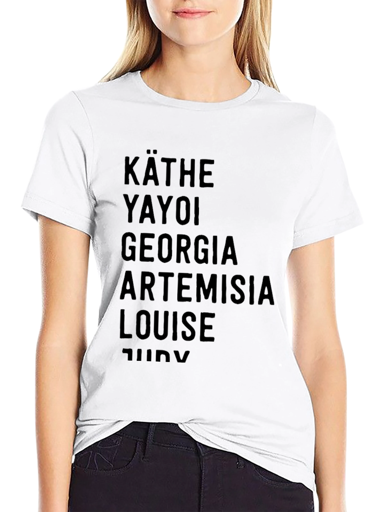 Women Artist Names T-Shirt Black
