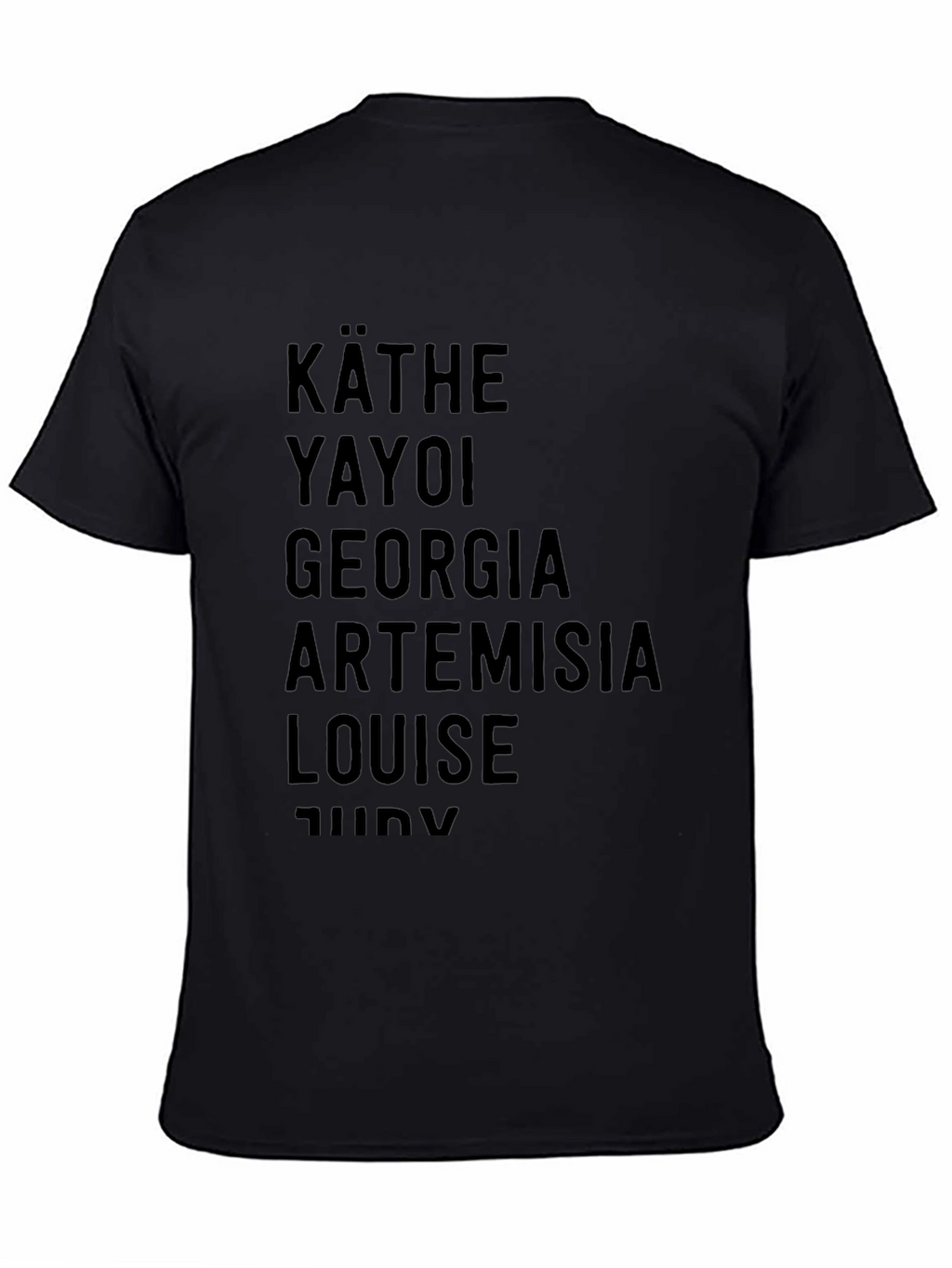 Women Artist Names T-Shirt Black