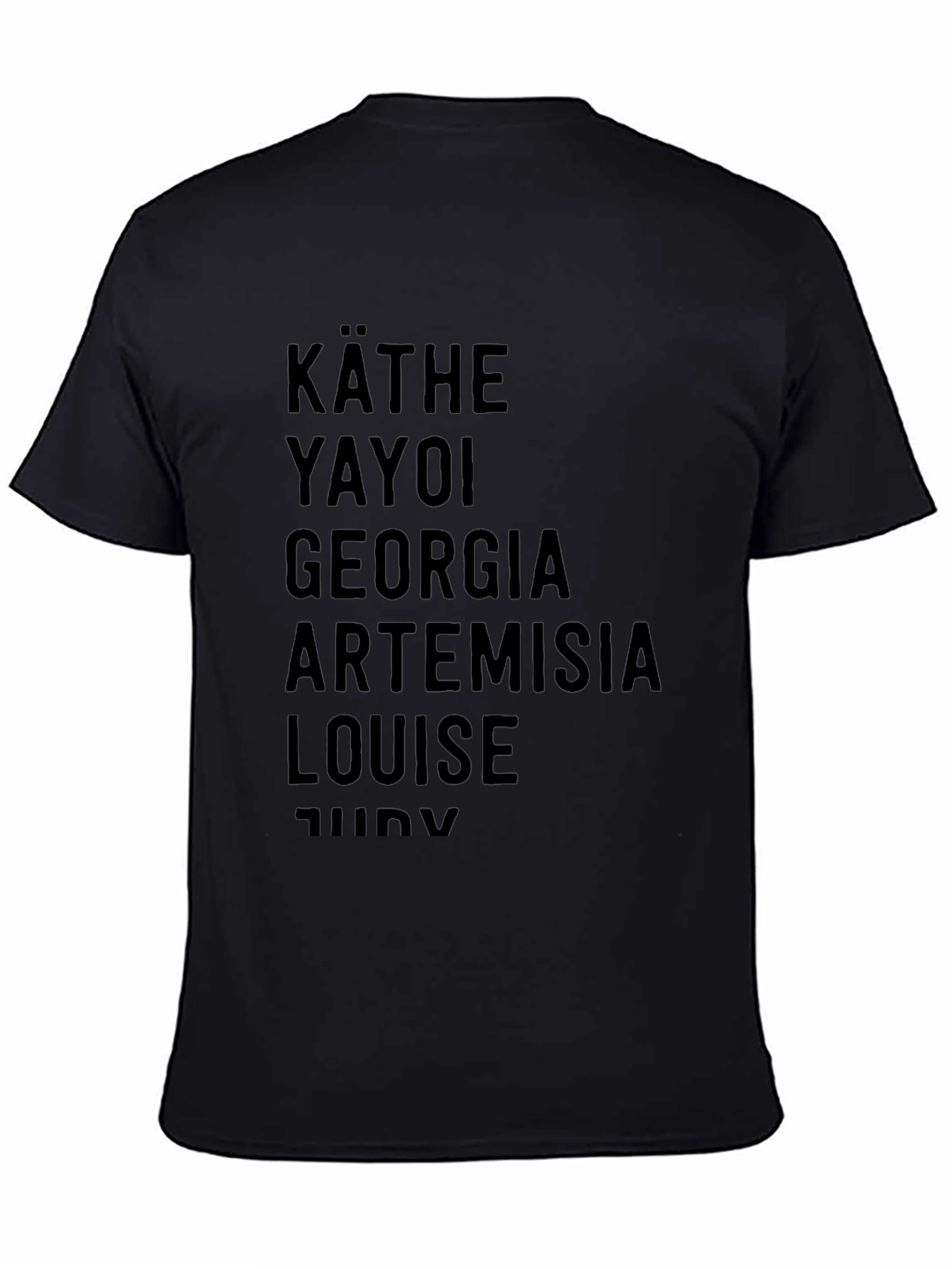 Women Artist Names T-Shirt Black