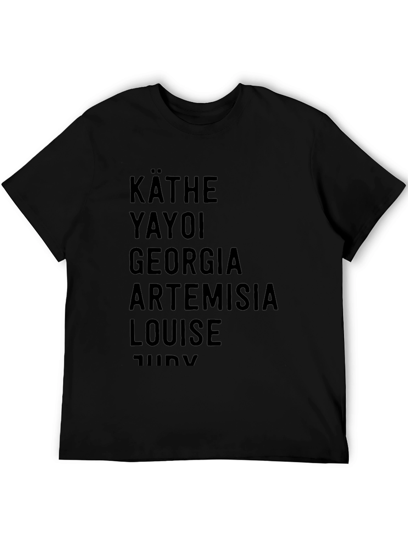 Women Artist Names T-Shirt Black