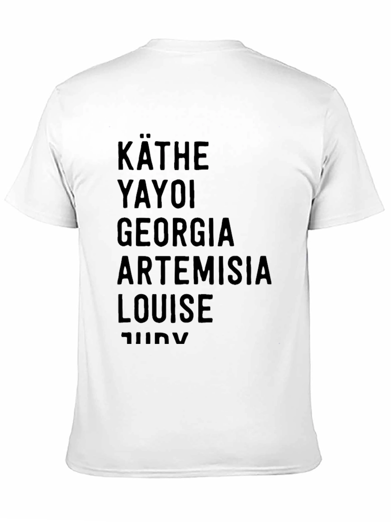 Women Artist Names T-Shirt Black