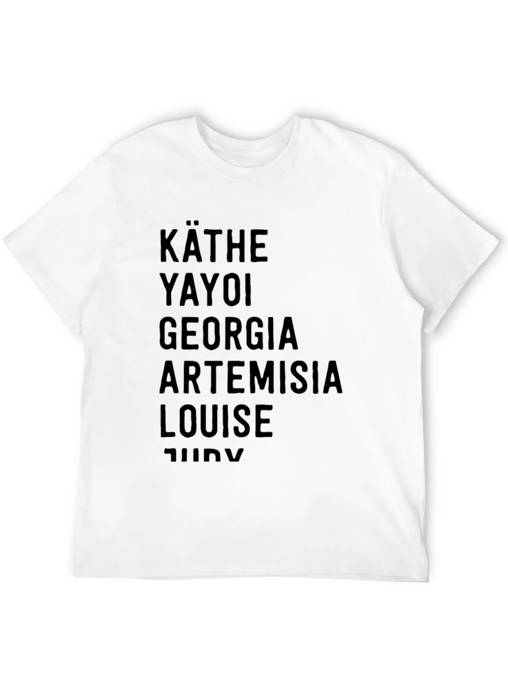 Women Artist Names T-Shirt Black