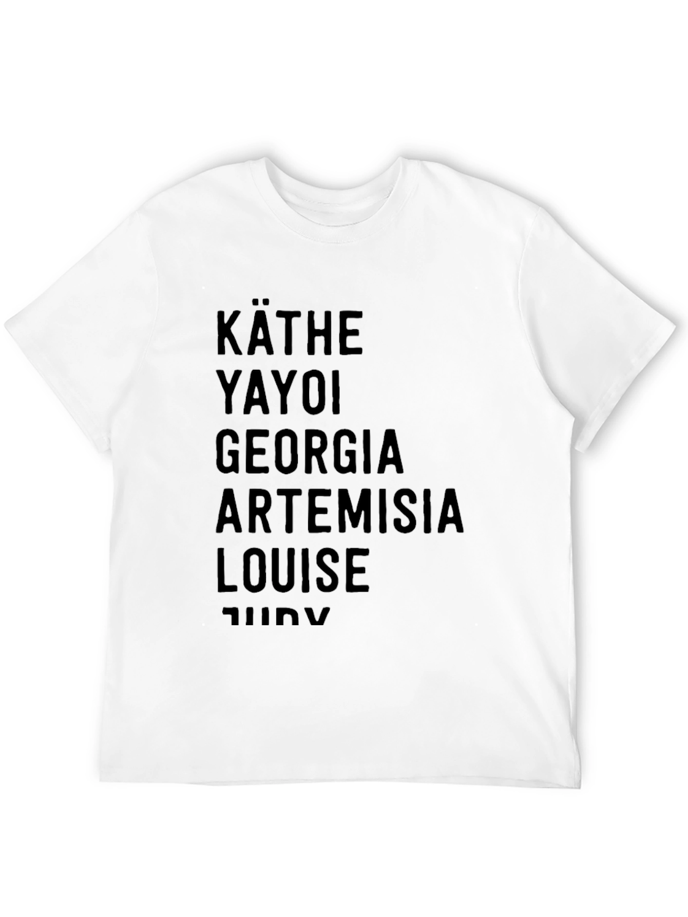 Women Artist Names T-Shirt Black