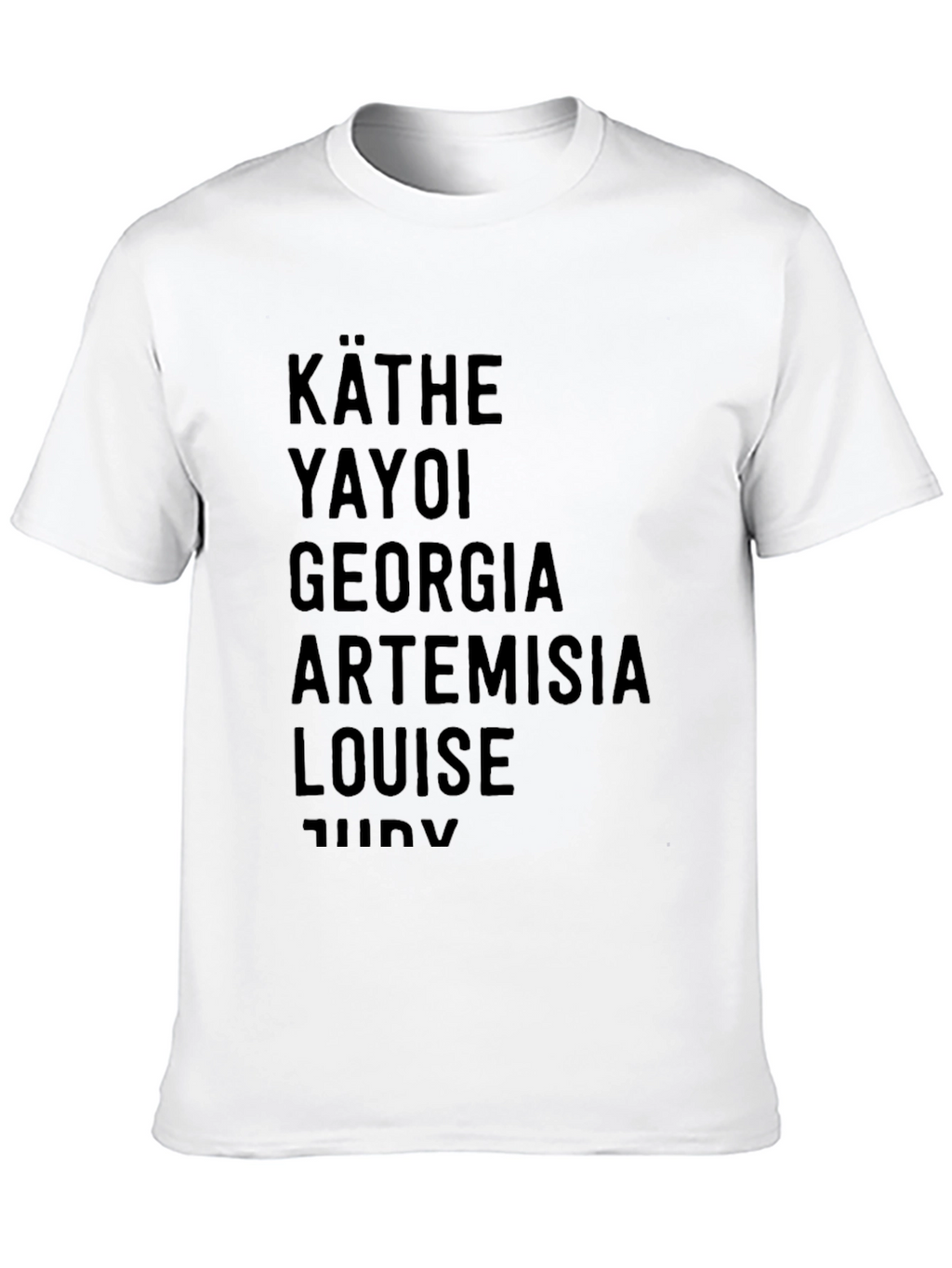 Women Artist Names T-Shirt Black