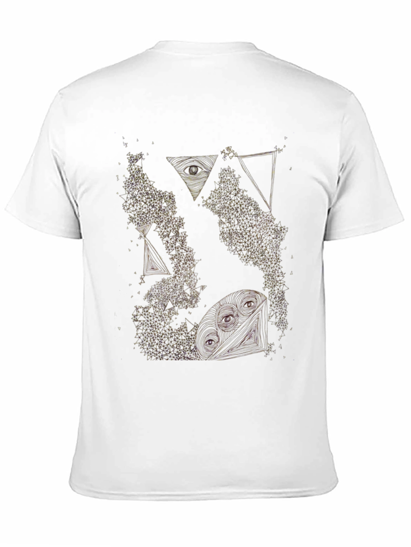 Abstract Graphic Tee - Black Cotton T-Shirt