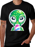 Alien Eating Ice Cream Graphic Tee