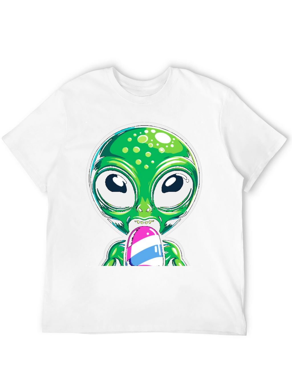 Alien Eating Ice Cream Graphic Tee