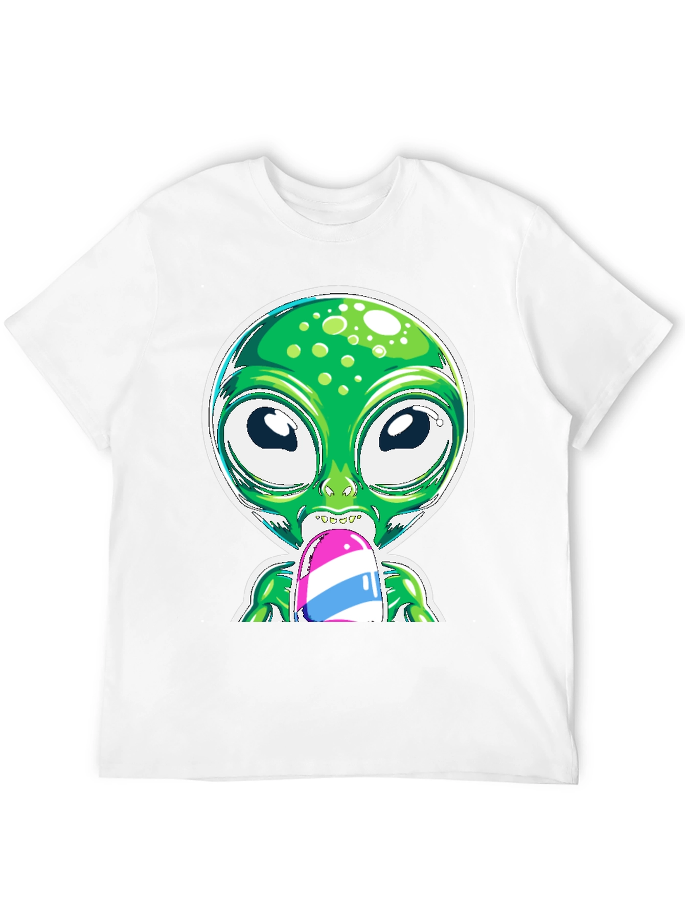 Alien Eating Ice Cream Graphic Tee