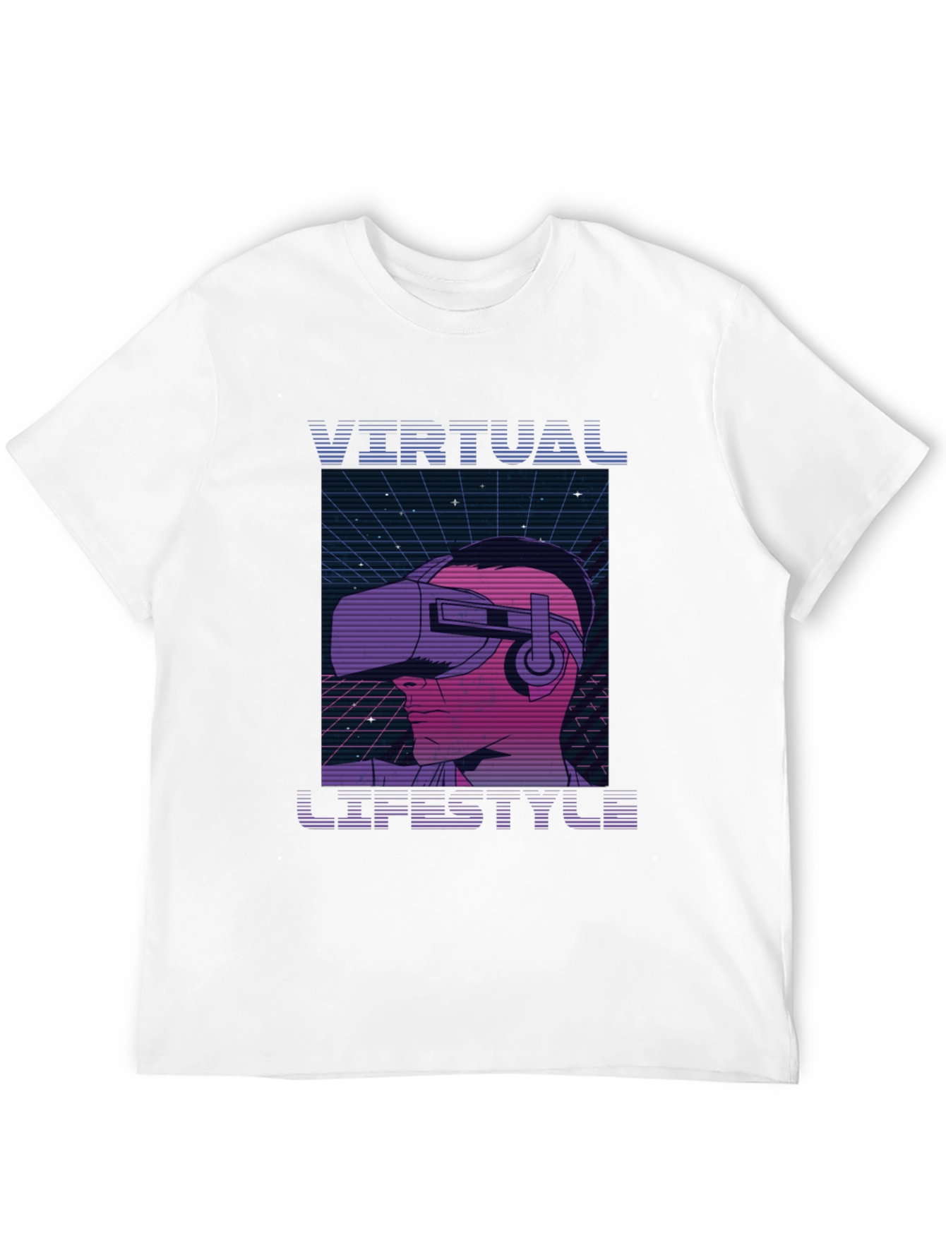Virtual Lifestyle Black T-Shirt Retro VR Gaming