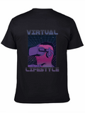 Virtual Lifestyle Black T-Shirt Retro VR Gaming