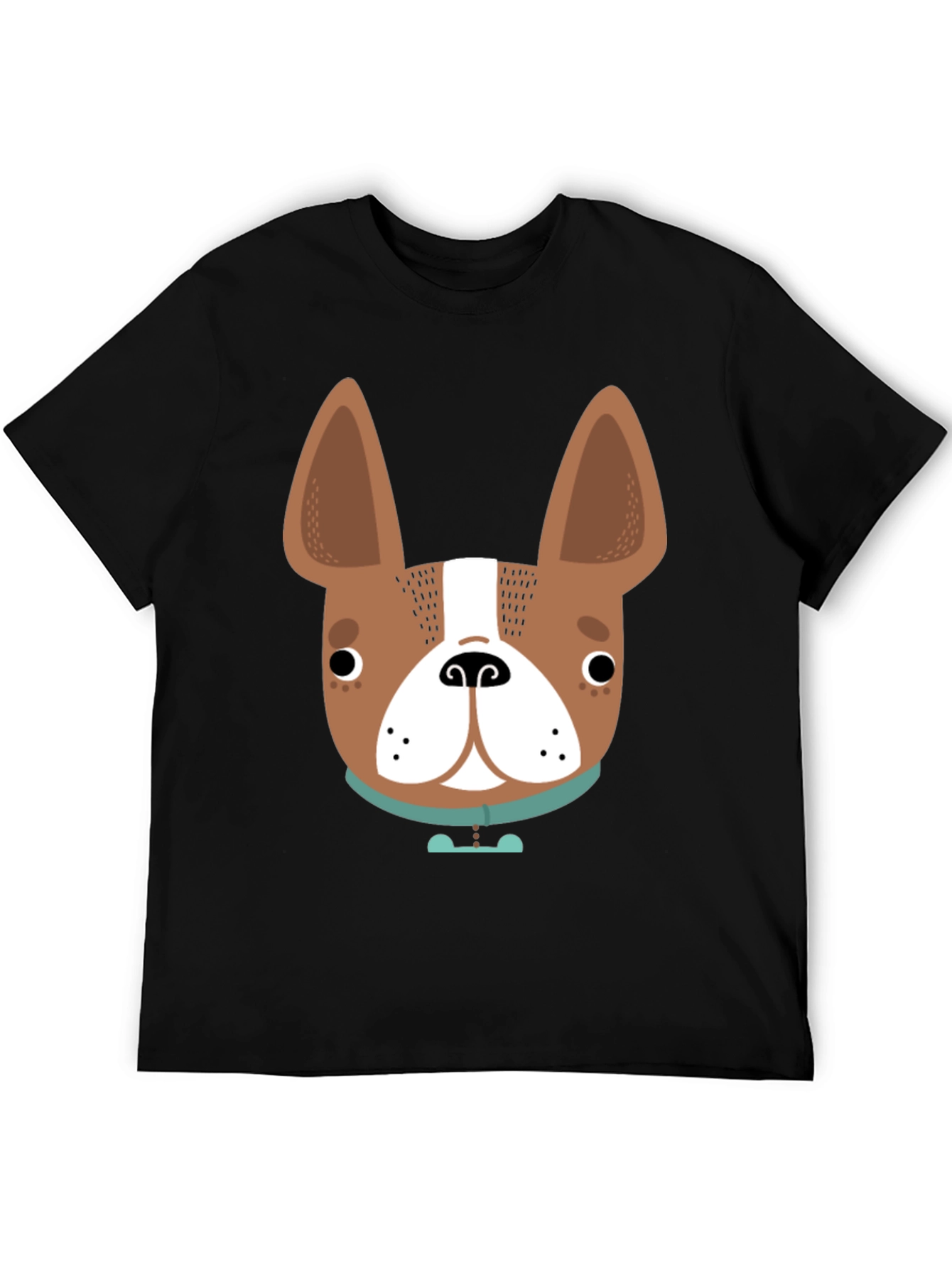 Dog Face Graphic Tee - Black