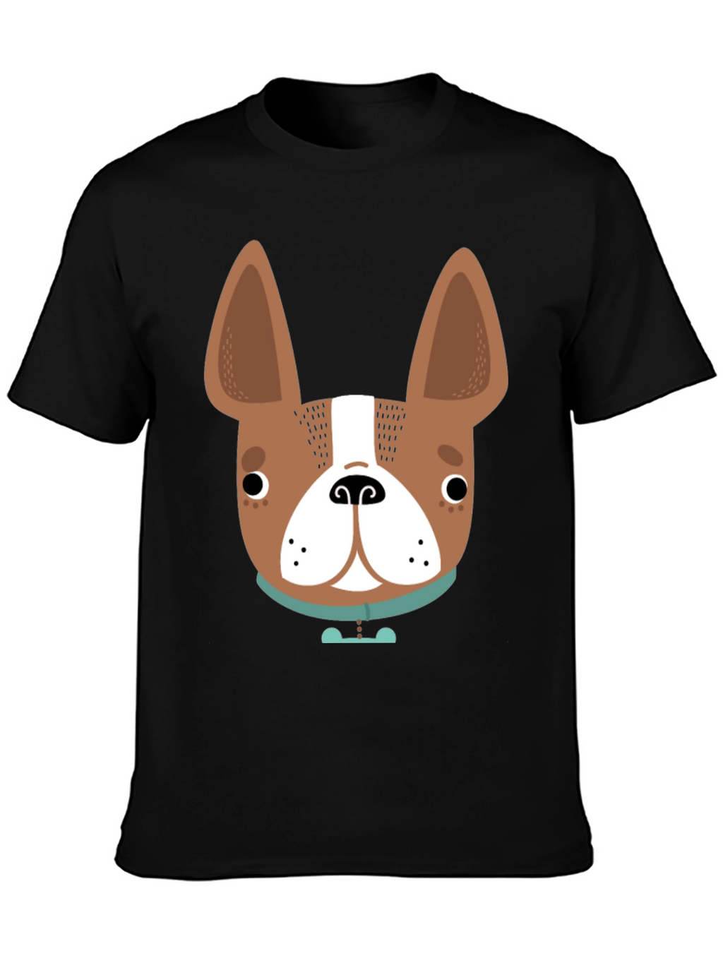 Dog Face Graphic Tee - Black