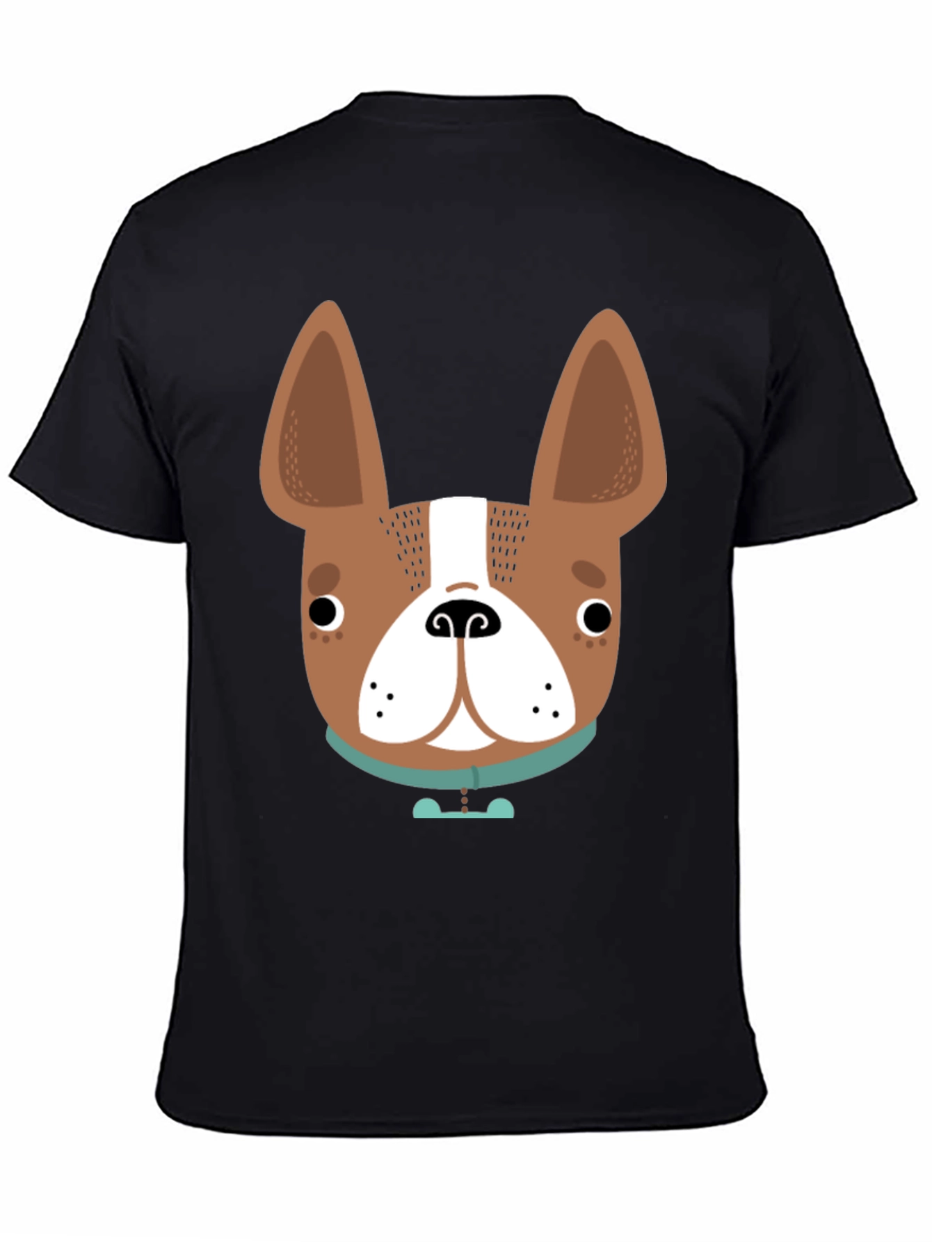 Dog Face Graphic Tee - Black