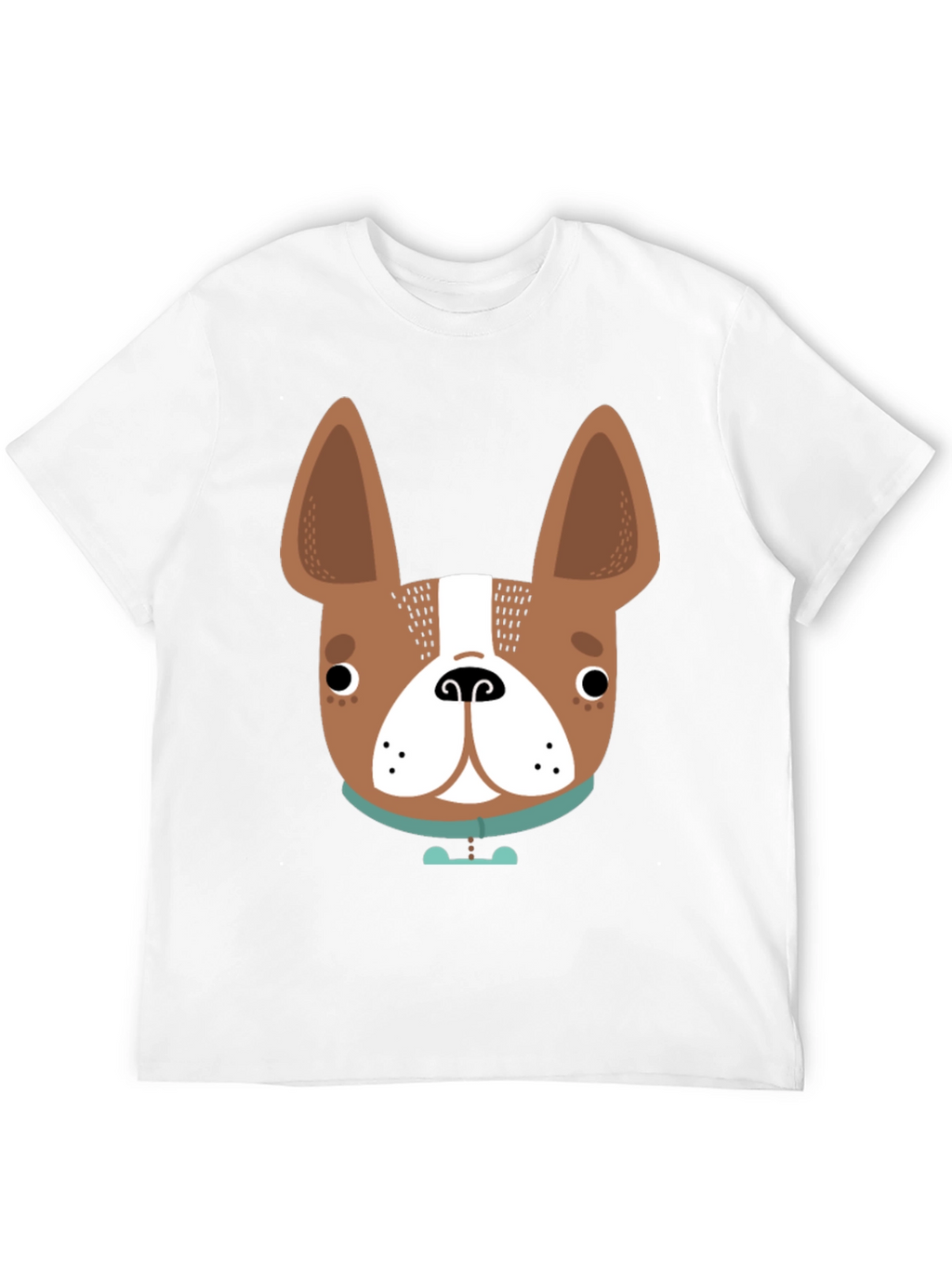 Dog Face Graphic Tee - Black