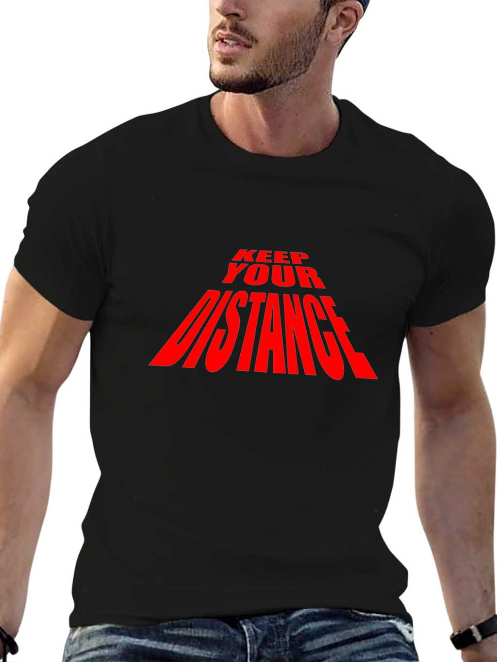 Keep Your Distance T-Shirt - Black