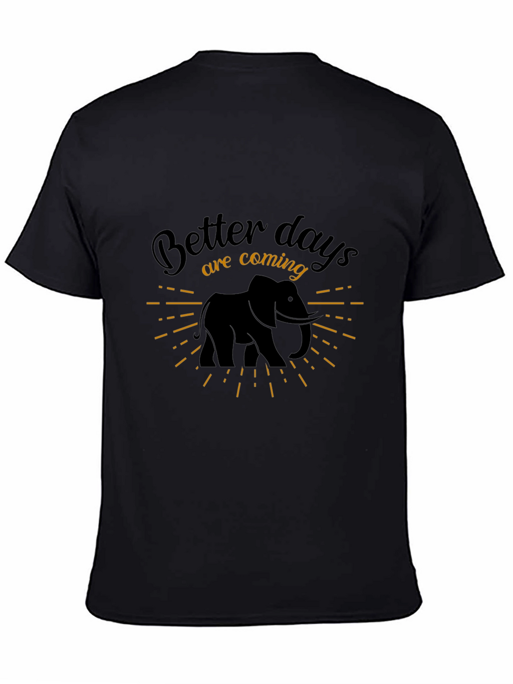 Better Days Elephant Graphic Tee - Black