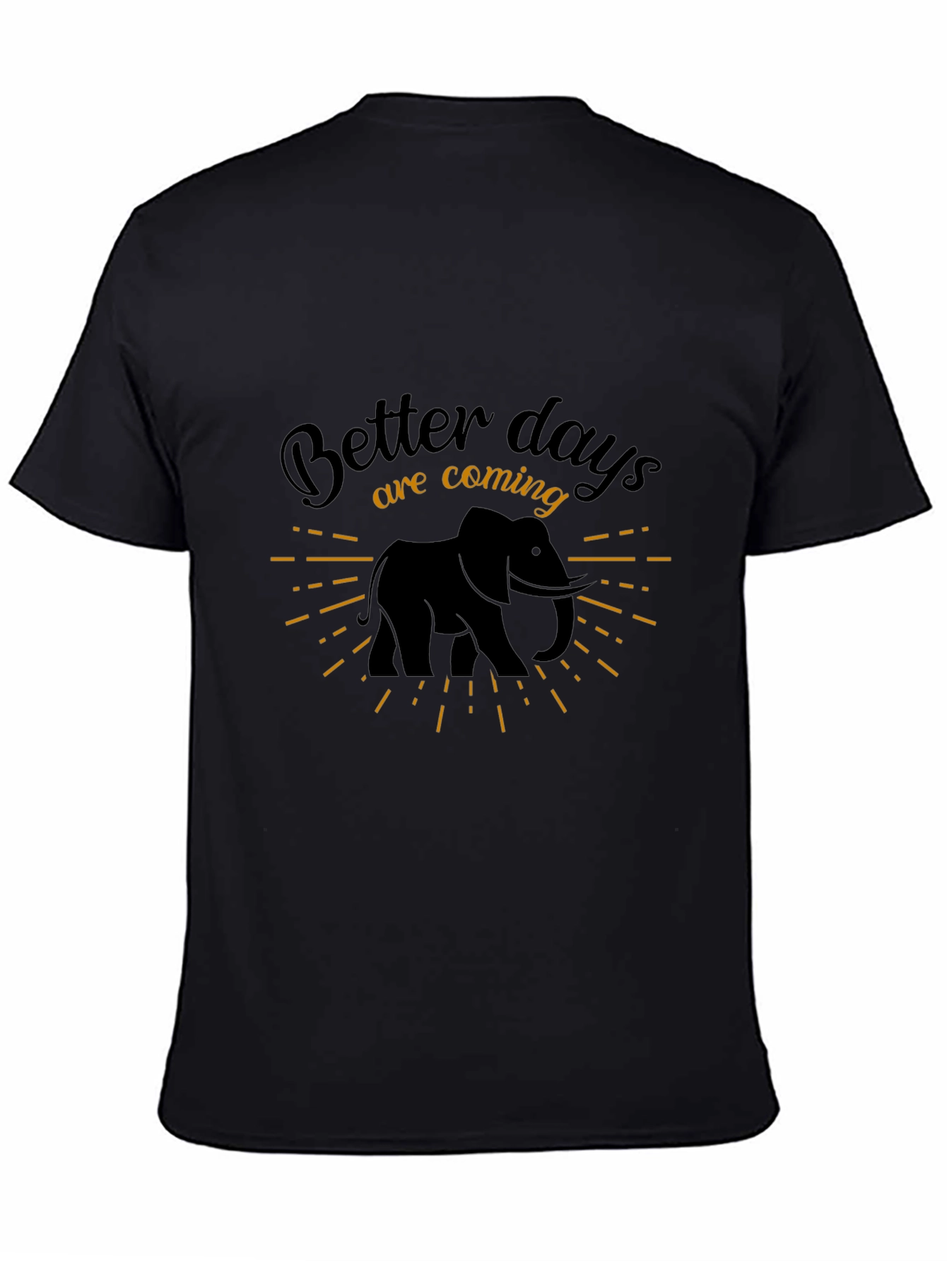 Better Days Elephant Graphic Tee - Black