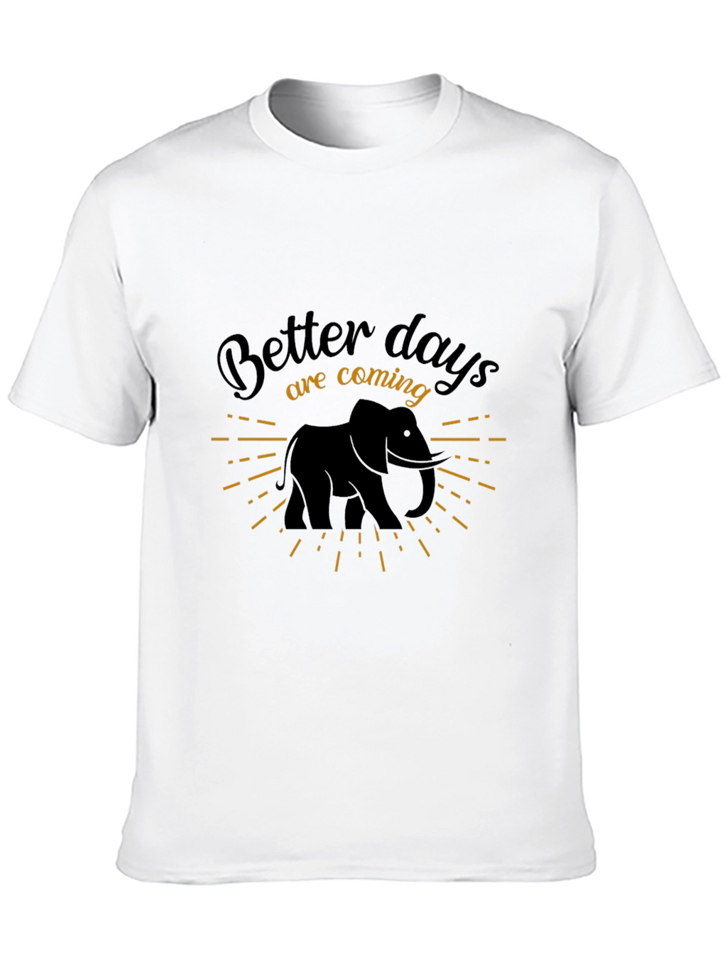 Better Days Elephant Graphic Tee - Black