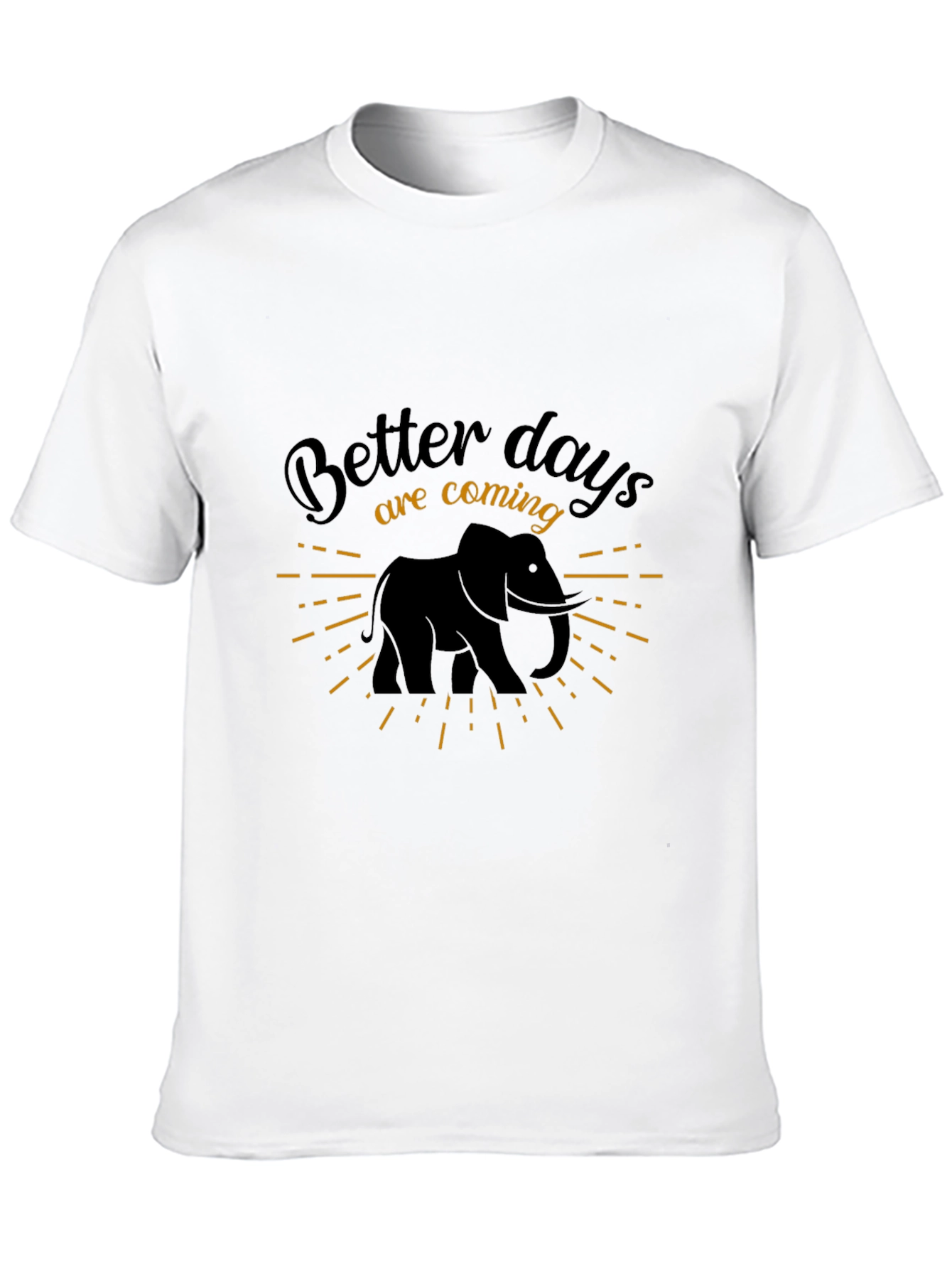 Better Days Elephant Graphic Tee - Black