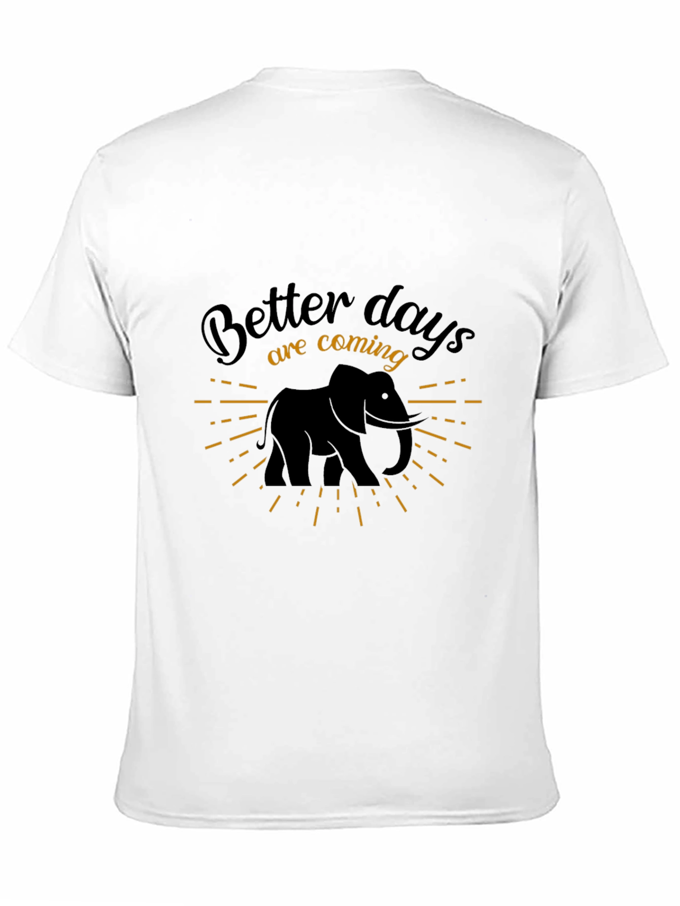 Better Days Elephant Graphic Tee - Black