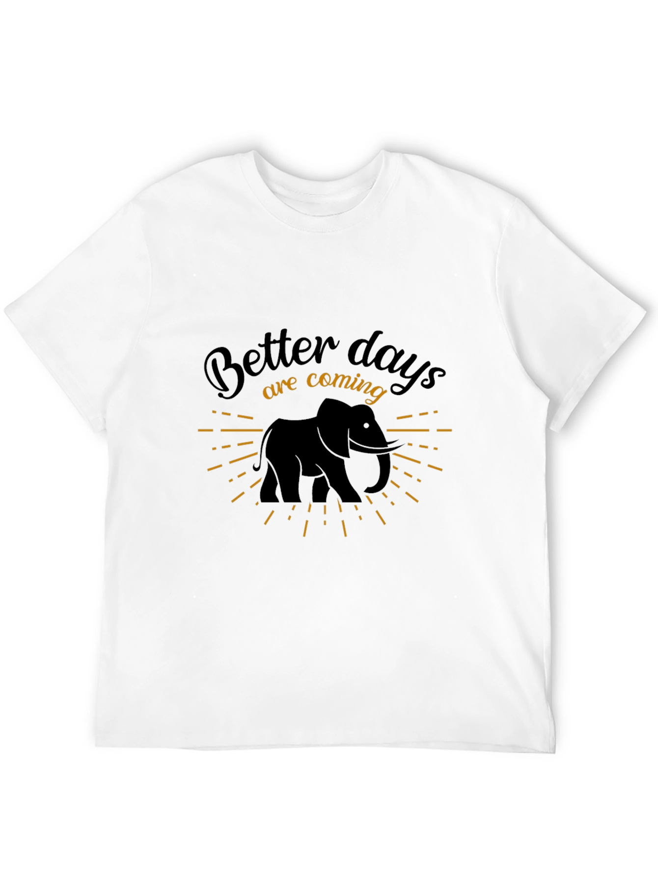 Better Days Elephant Graphic Tee - Black