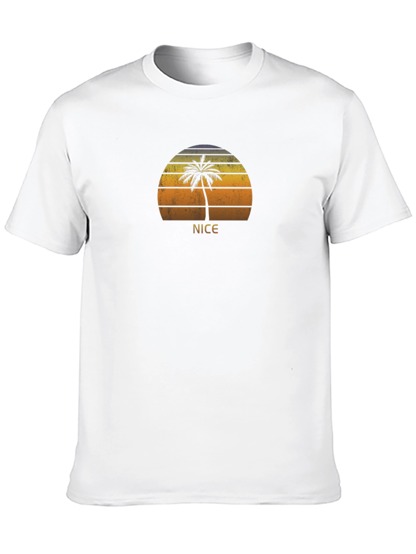 Nice Palm Sunset T-Shirt - Retro Beach Vibes